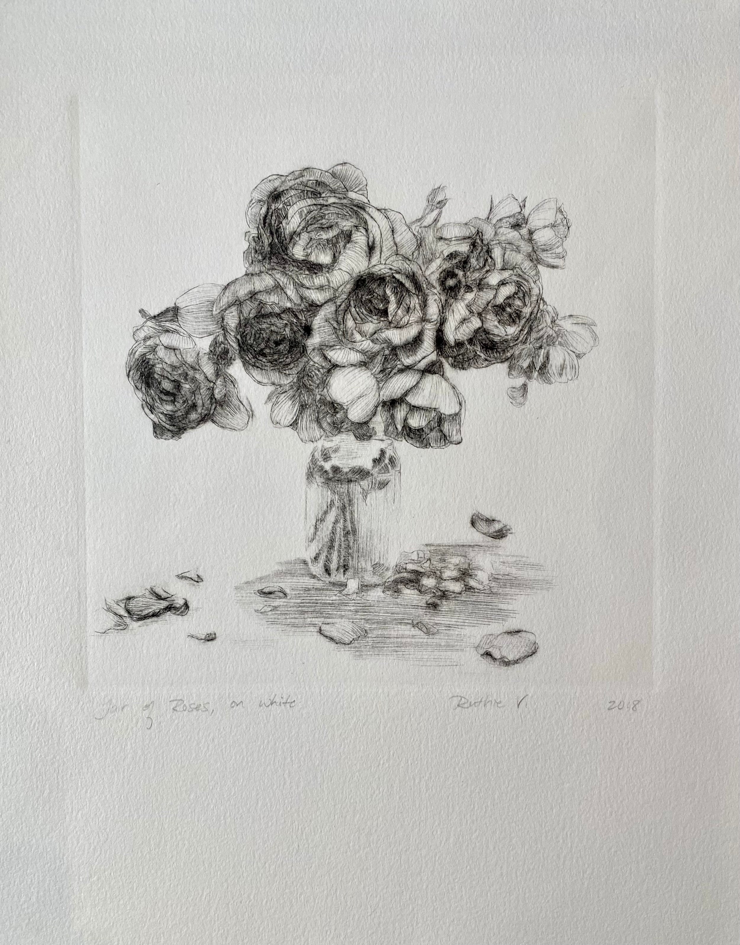Ruthie V. • Jar of Roses, On White